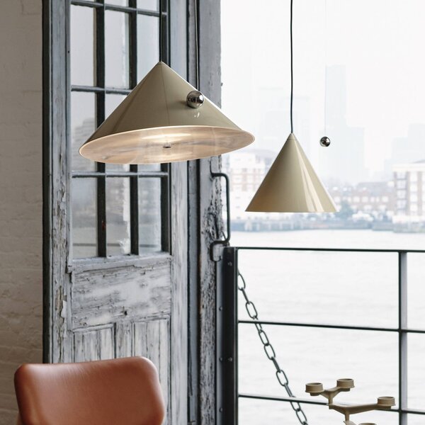 Tom Dixon Lampa wisząca Pose, możliwość ściemniania, aluminiowy / szary / cynkowy, salon / jadalnia, metal, design