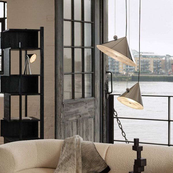 Tom Dixon Lampa wisząca Pose, możliwość ściemniania, chromowy / srebrny, salon / jadalnia, metal, design