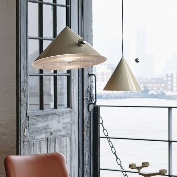 Tom Dixon Lampa wisząca Pose, możliwość ściemniania, aluminiowy / szary / cynkowy, salon / jadalnia, metal, design