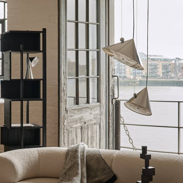 Tom Dixon Lampa wisząca Pose, możliwość ściemniania, chromowy / srebrny, salon / jadalnia, metal, design