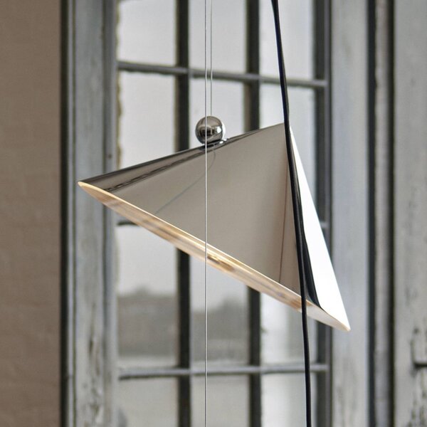 Tom Dixon Lampa wisząca Pose, możliwość ściemniania, chromowy / srebrny, salon / jadalnia, metal, design