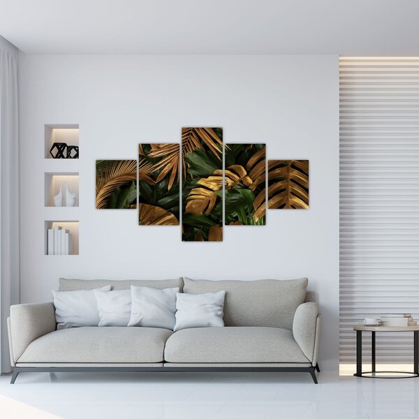 Obraz - Złote liście (125x70 cm)