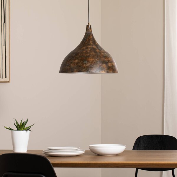 Lampa wisząca Bitlislim Opviq, możliwość ściemniania, brązowy / rdzawy, salon / jadalnia, metal, dworkowy / rustykalny