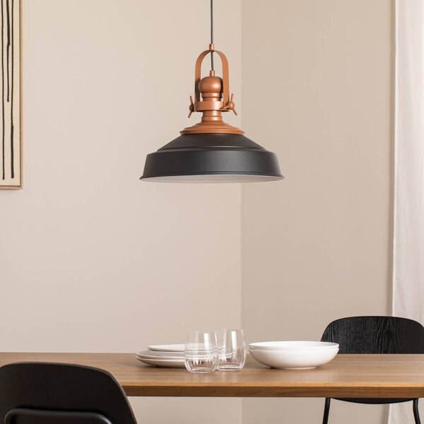 Lampa wisząca Opviq, możliwość ściemniania, czarny, kuchnia, metal, industrialny