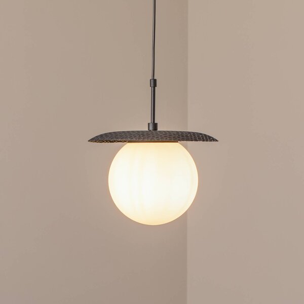 Lampa wisząca szklana Anemon Opviq, możliwość ściemniania, czarny, salon / jadalnia, szkło, nowoczesny