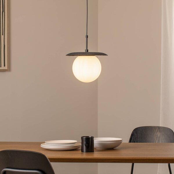 Lampa wisząca szklana Anemon Opviq, możliwość ściemniania, czarny, salon / jadalnia, szkło, nowoczesny