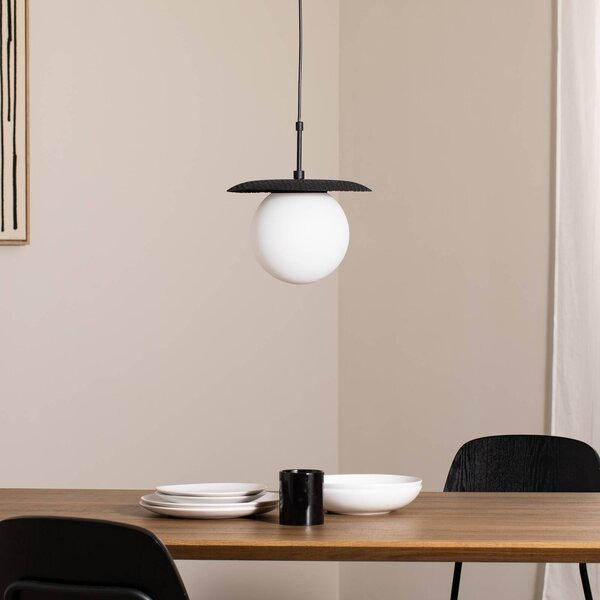 Lampa wisząca szklana Anemon Opviq, możliwość ściemniania, czarny, salon / jadalnia, szkło, nowoczesny