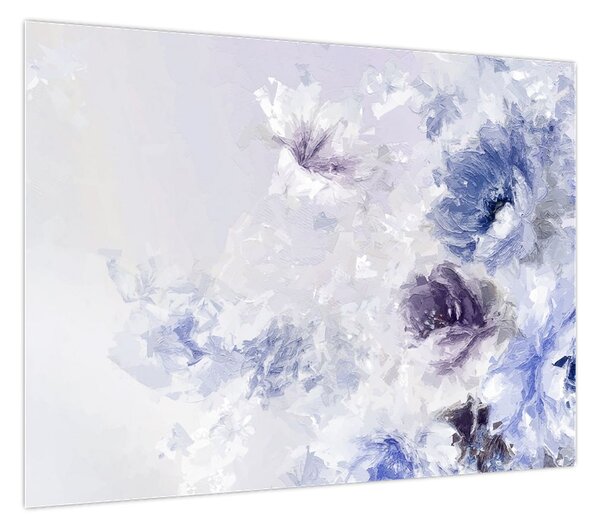 Obraz - Kwiaty, teksturowane malarstwo (70x50 cm)