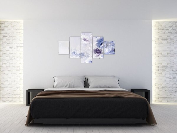 Obraz - Kwiaty, teksturowane malarstwo (125x70 cm)