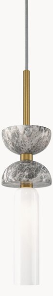 Mała lampa wisząca z marmuru i metalu Kyoto