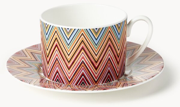 Filiżanka ze spodkiem z porcelany chińskiej Jarris, 6 szt