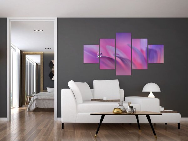 Obraz - Kropla na kwiecie (125x70 cm)