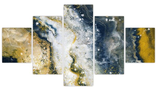 Obraz - Złota abstrakcja (125x70 cm)