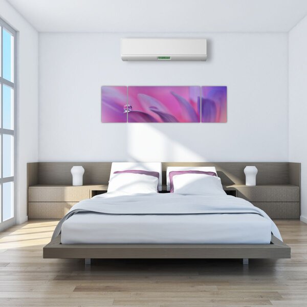 Obraz - Kropla na kwiecie (170x50 cm)