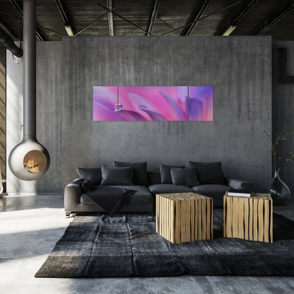 Obraz - Kropla na kwiecie (170x50 cm)