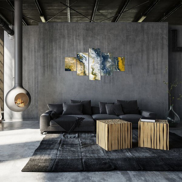 Obraz - Złota abstrakcja (125x70 cm)