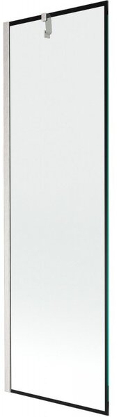 Mexen Next parawan nawannowy 1-skrzydłowy 60 x 150 cm, czarna ramka, nikiel szczotkowany - 895-060-000-00-70-97