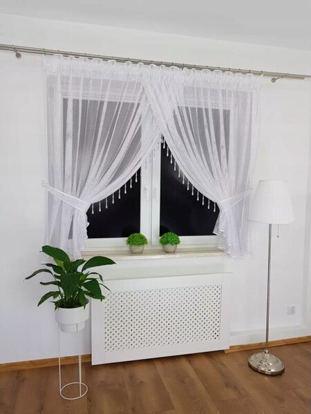 Firana siateczkowa z koralikami 300x150 cm