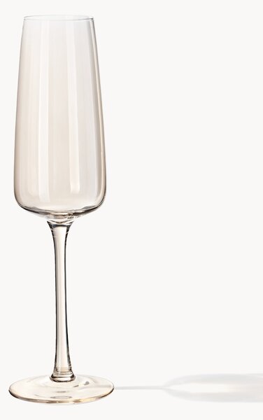Komplet kieliszków do szampana ze szkła dmuchanego Ellery, 4 elem