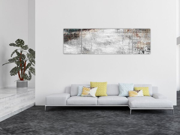 Obraz - Abstrakcyjne teksturowane płótno (170x50 cm)