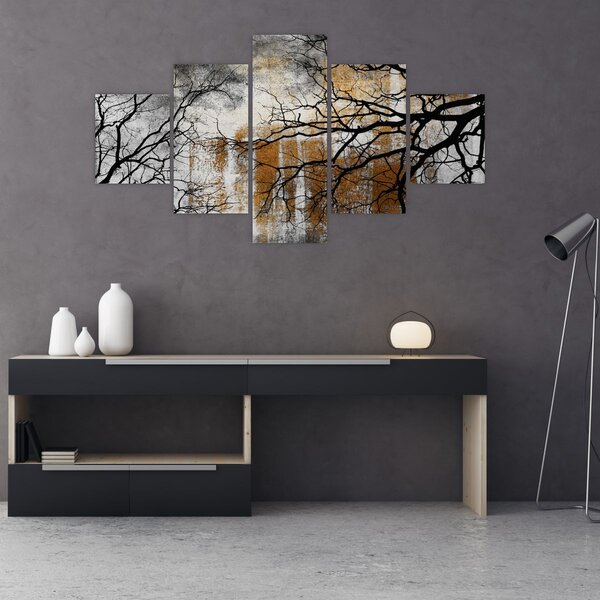 Obraz - Sylwetki drzew (125x70 cm)