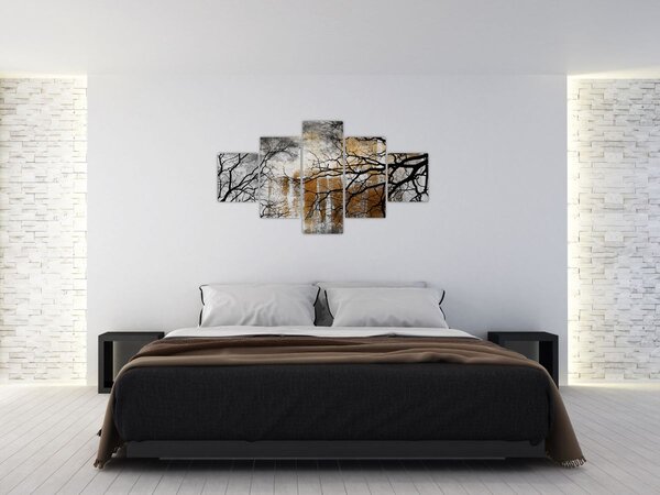 Obraz - Sylwetki drzew (125x70 cm)