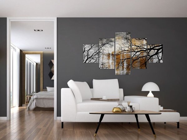 Obraz - Sylwetki drzew (125x70 cm)