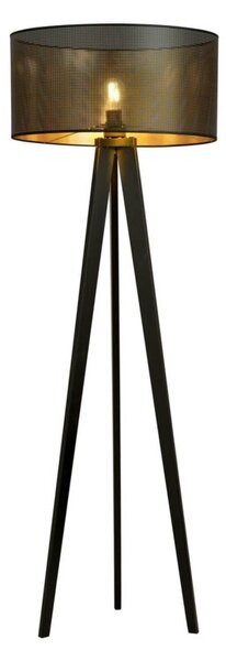 Lampa stojąca podłogowa Emibig 1xE27 60W ASTON LP1 BLACK/GOLD 1148/LP1