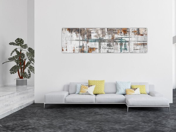 Obraz - Abstrakcyjne pociągnięcia (170x50 cm)