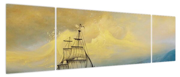 Obraz - Obraz statku ma morzu (170x50 cm)
