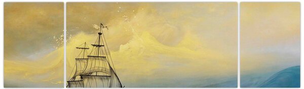 Obraz - Obraz statku ma morzu (170x50 cm)