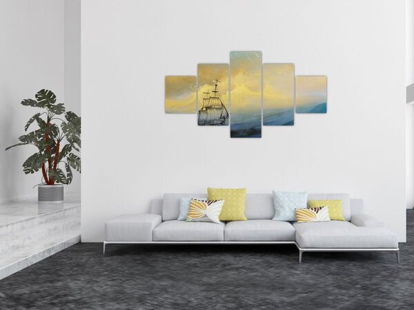Obraz - Obraz statku ma morzu (125x70 cm)