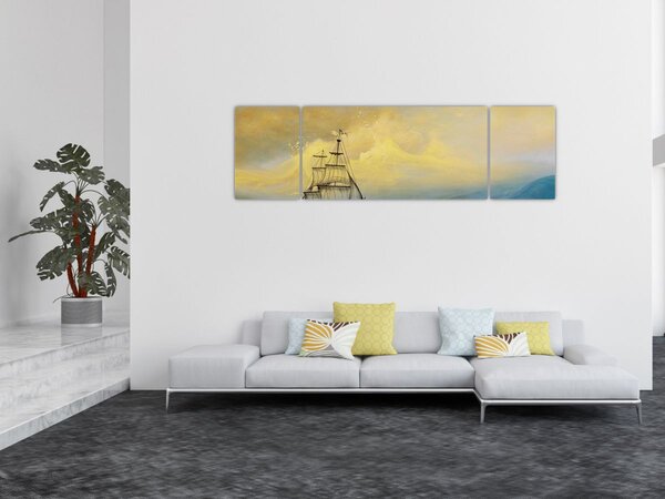 Obraz - Obraz statku ma morzu (170x50 cm)