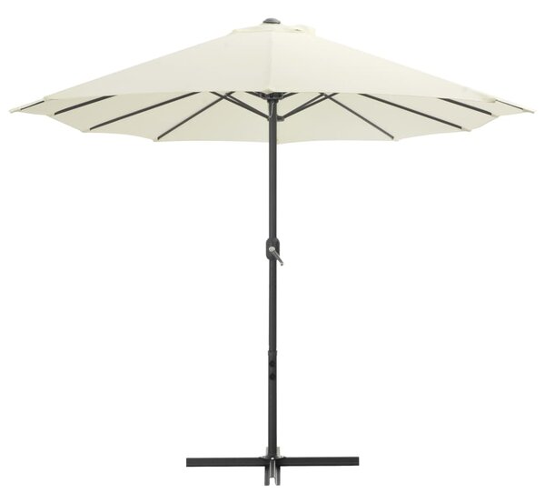 Parasol ogrodowy na słupku aluminiowym, 460 x 270 cm, piaskowy