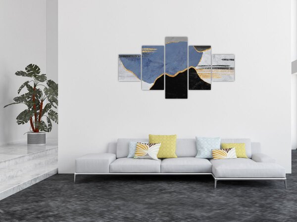 Obraz - Teksturowane kształty (125x70 cm)