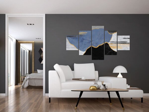 Obraz - Teksturowane kształty (125x70 cm)