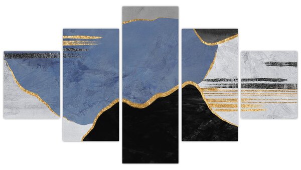 Obraz - Teksturowane kształty (125x70 cm)
