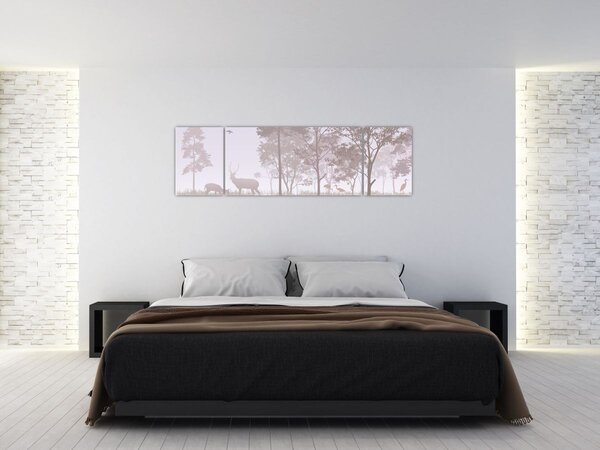 Obraz - Lasek, jednokolorowy (170x50 cm)