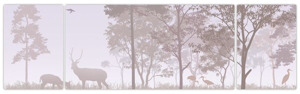 Obraz - Lasek, jednokolorowy (170x50 cm)