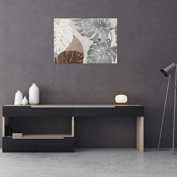 Obraz - Wzór z liśćmi (70x50 cm)