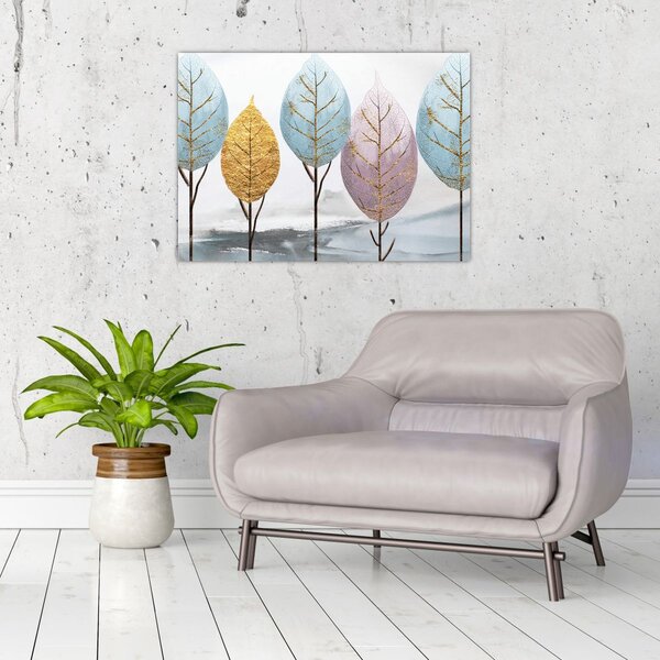 Obraz - Designowe drzewa (70x50 cm)