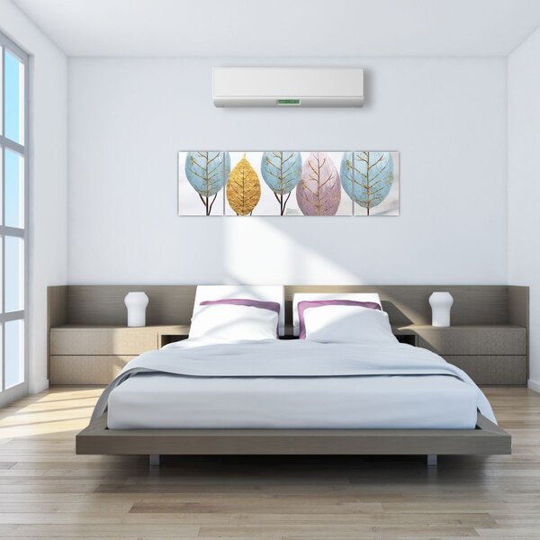 Obraz - Designowe drzewa (170x50 cm)