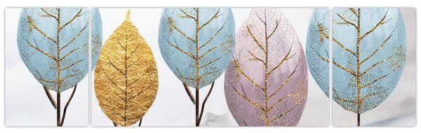 Obraz - Designowe drzewa (170x50 cm)