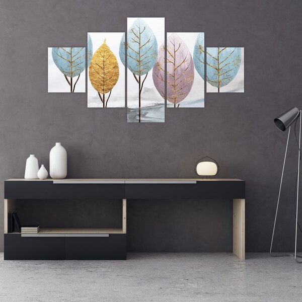 Obraz - Designowe drzewa (125x70 cm)