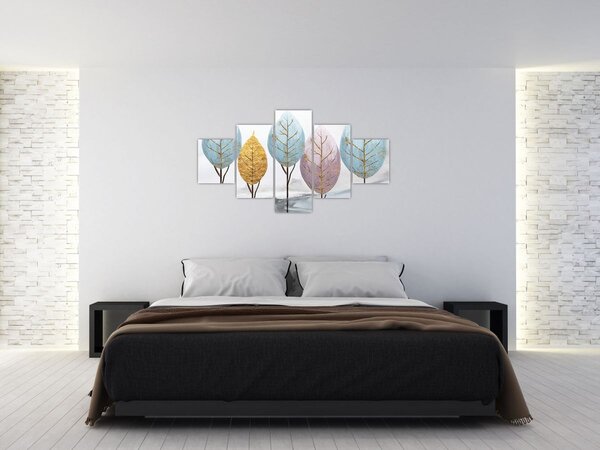 Obraz - Designowe drzewa (125x70 cm)