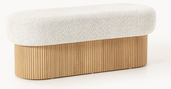 Ławka tapicerowana Teddy-Bouclé z miejscem do przechowywania Nala