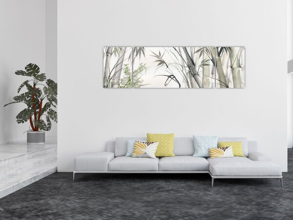 Obraz - Bambusy, rysunek (170x50 cm)