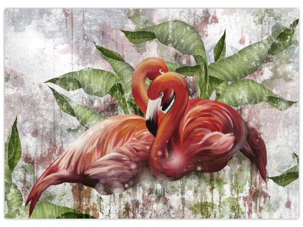 Obraz - Flamingi (70x50 cm)