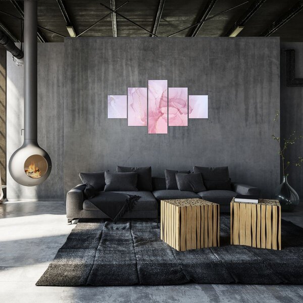 Obraz - Różowe plamy (125x70 cm)