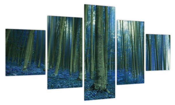 Obraz - Niebieski las (125x70 cm)